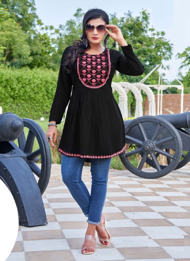 Tips Tops Bubbly 7 Fancy New Stylish Fancy Wear Ladies Long Top Collection